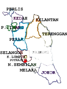 Map of Putrajaya, Malaysia